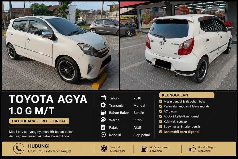 Toyota Agya 2016 Bensin