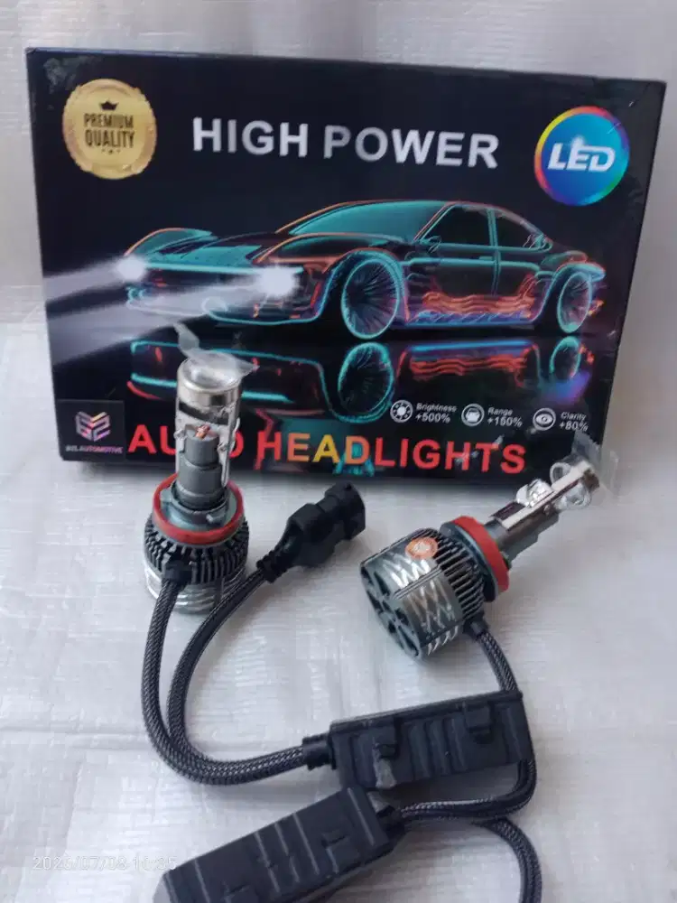 Lampu LED Projie X80 120watt, H11, H4 Super Terang, kualitas premium