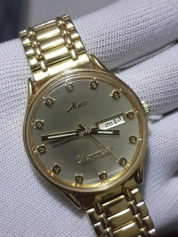 JAM TANGAN ANTIK VINTAGE MIDO COMMANDER AUTOMATIC OTOMATIS WARNA GOLD
