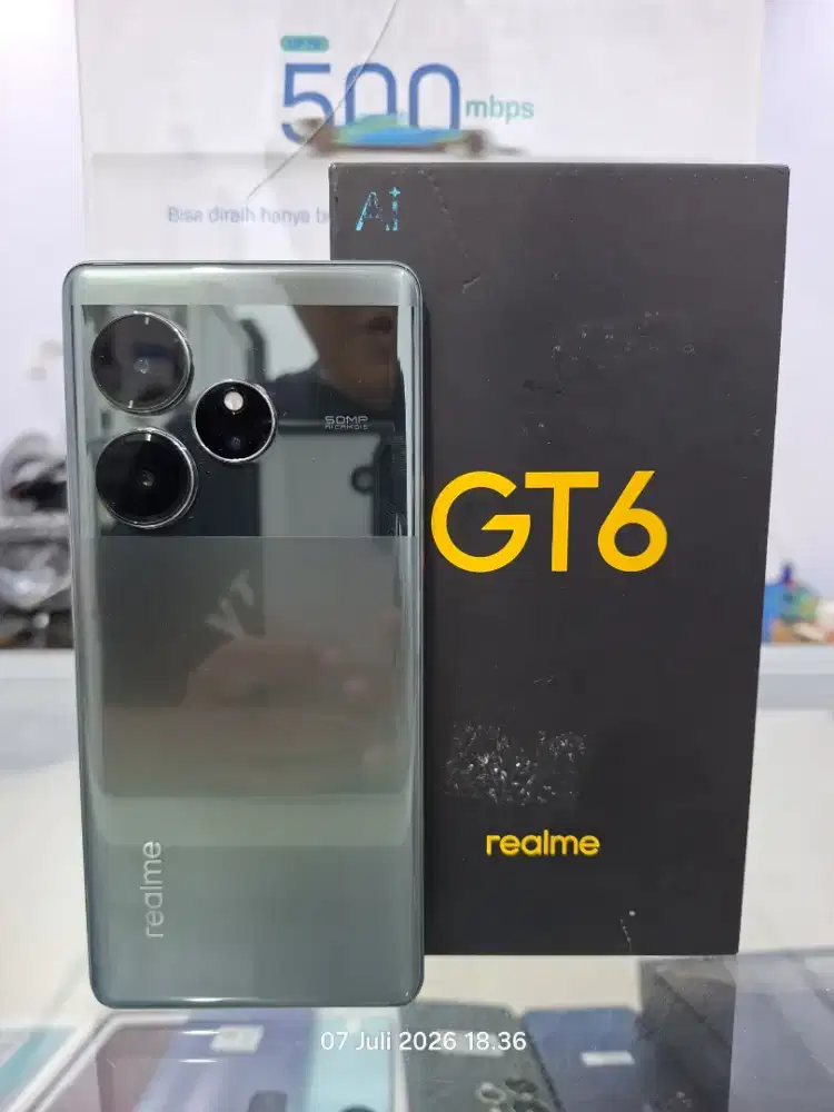 Realme GT 6 ram 12+12/256gb lengkap