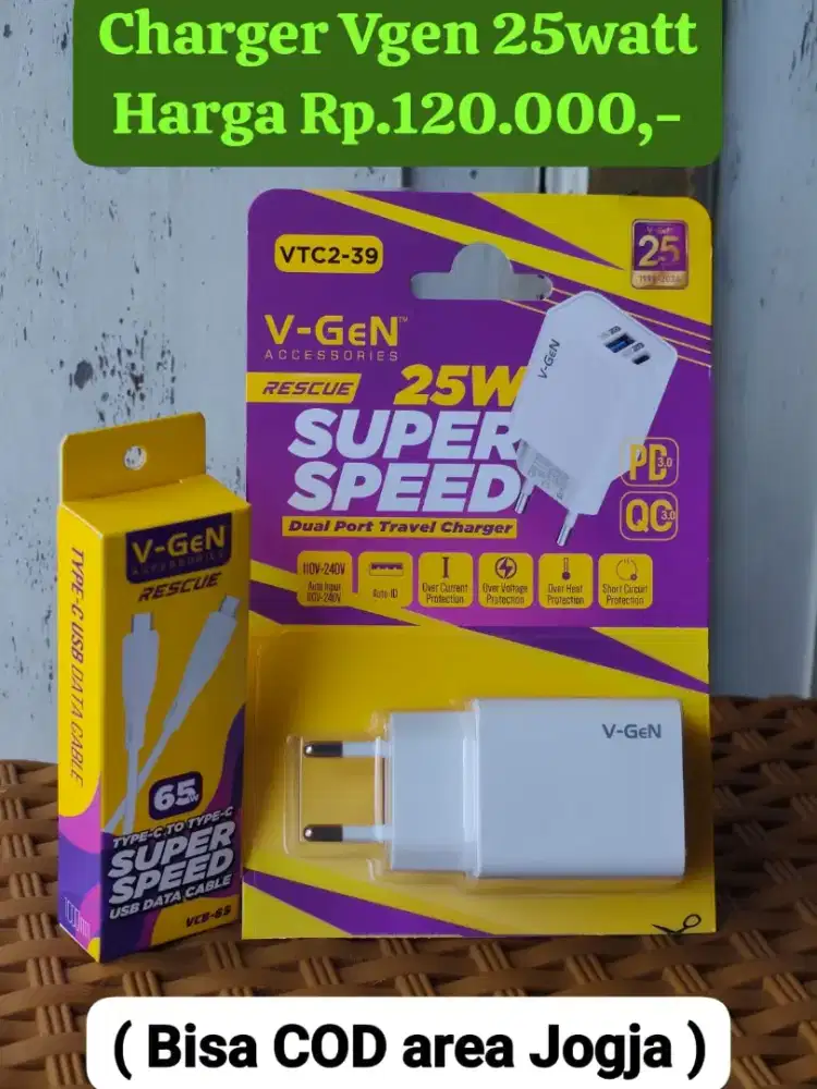 Charger Vgen 25watt ( SUPER FAST CHARGING SAMSUNG )