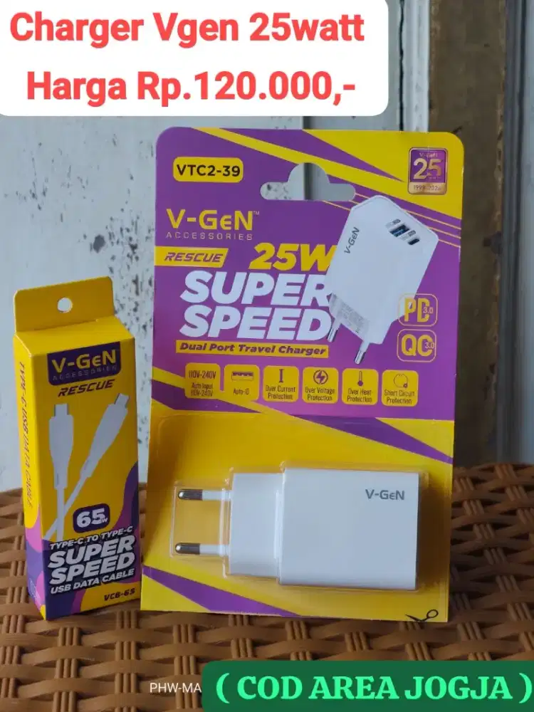 Charger Vgen 25watt Support VOOC & Super Fast Charging