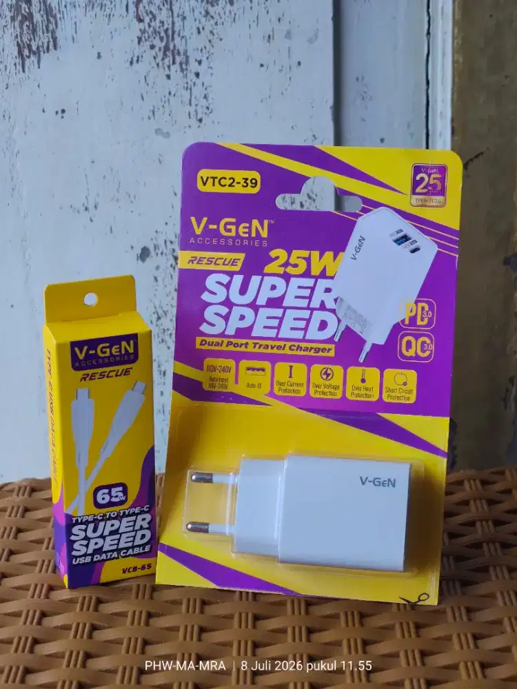 Charger Original V-Gen 25watt ( GARANSI RESMI 1 TAHUN )