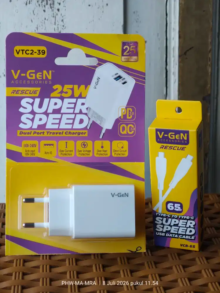 Charger Vgen 25watt Support VOOC & Super Fast Charging