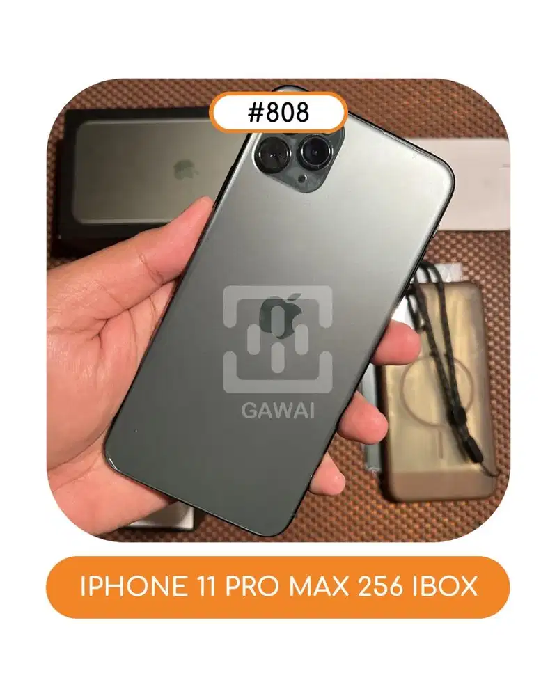 #808 Iphone 11 Pro Max Midnight Green 256 Ibox BH 96%