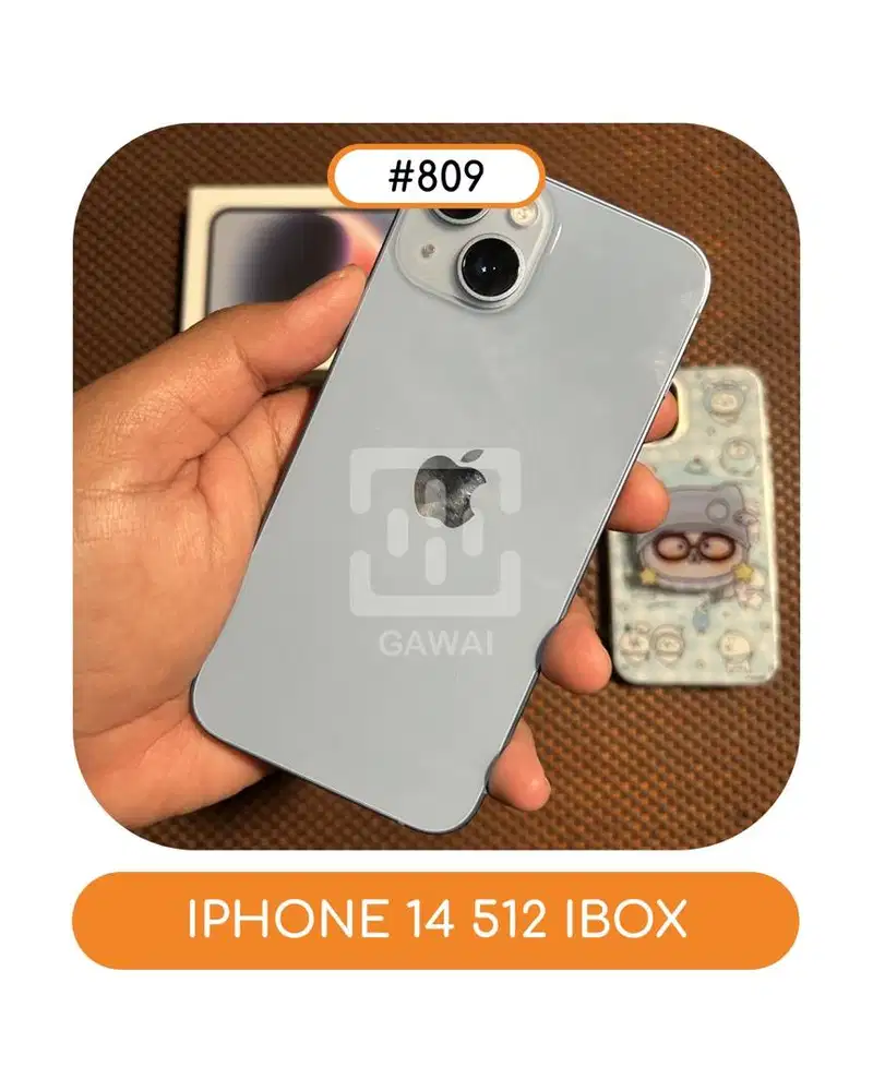 #809 Iphone 14 Blue 512 Ibox BH 96%