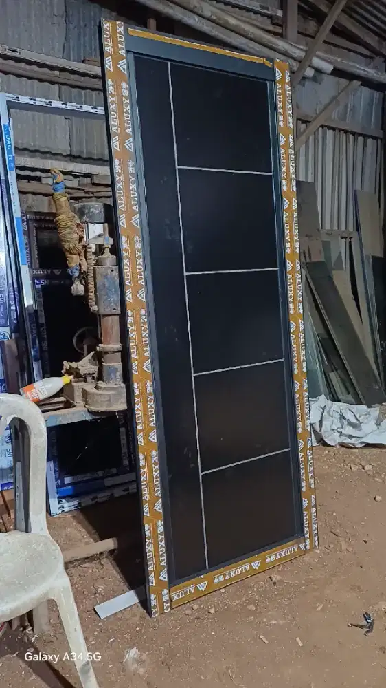 Jual kusen pintu satu dan pintu dua dari bahan aluminium dan kayu