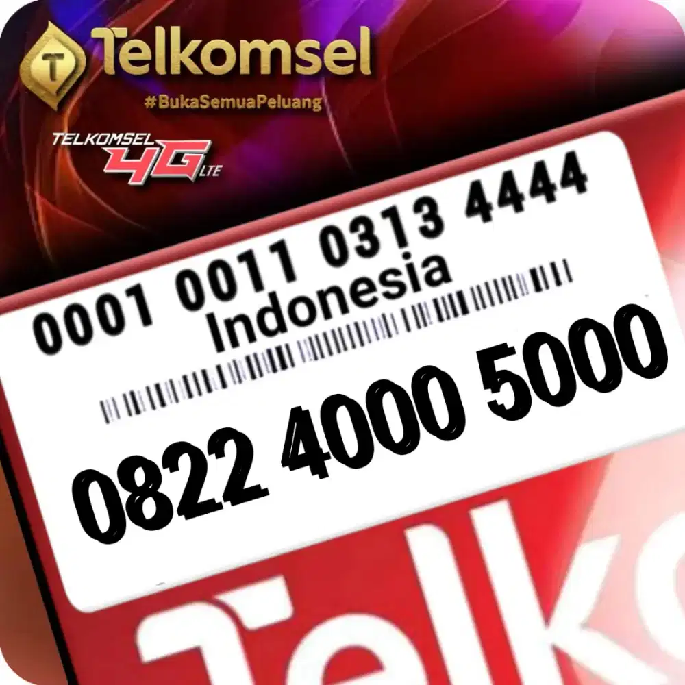 Nomor cantik Telkomsel prabayar 4000 5000