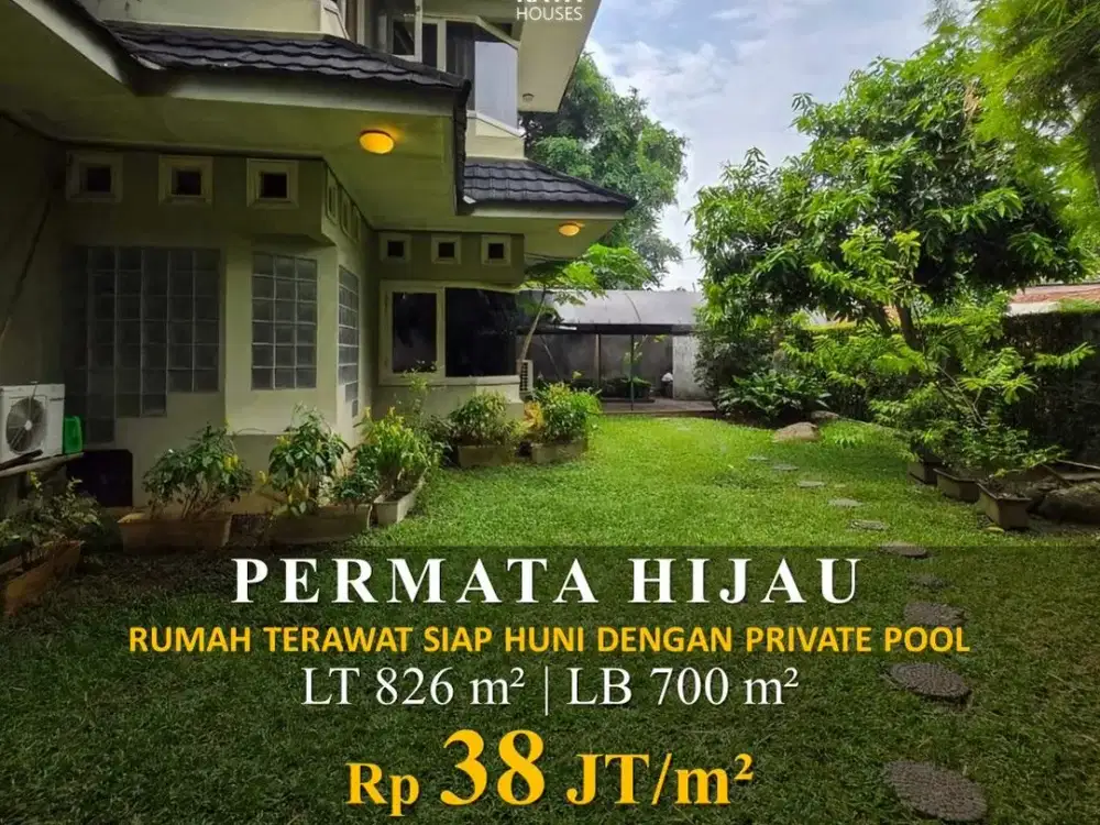 Dijual Rumah Private Pool Permata Hijau 700m2 Siap Huni