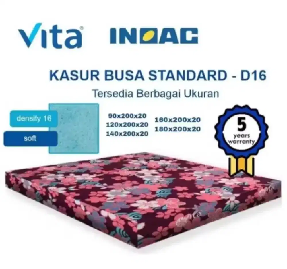 Kasur Busa Inoac Vita D23 Garansi Resmi Inoac 20 Tahun