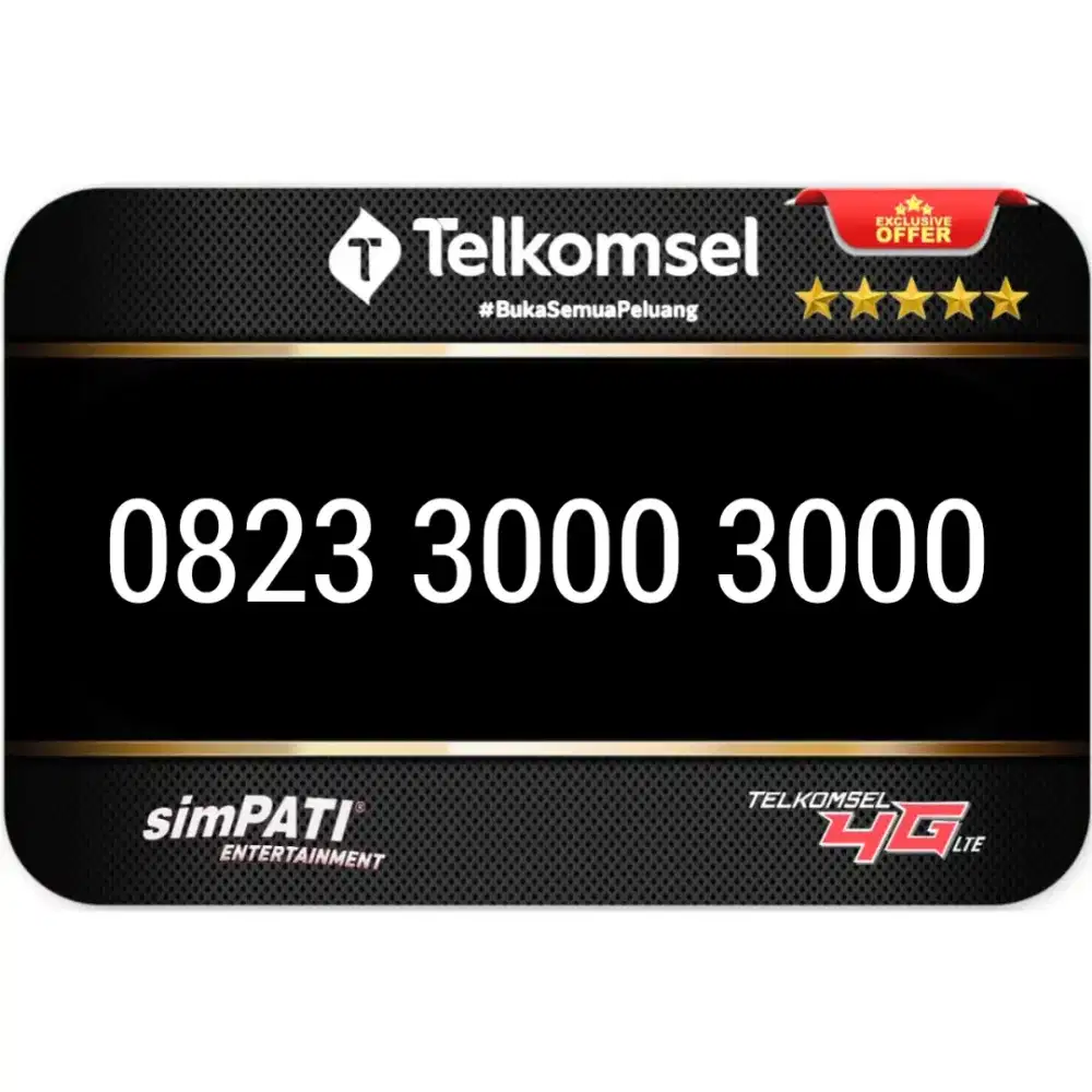 Nomor cantik Telkomsel prabayar 3000 3000