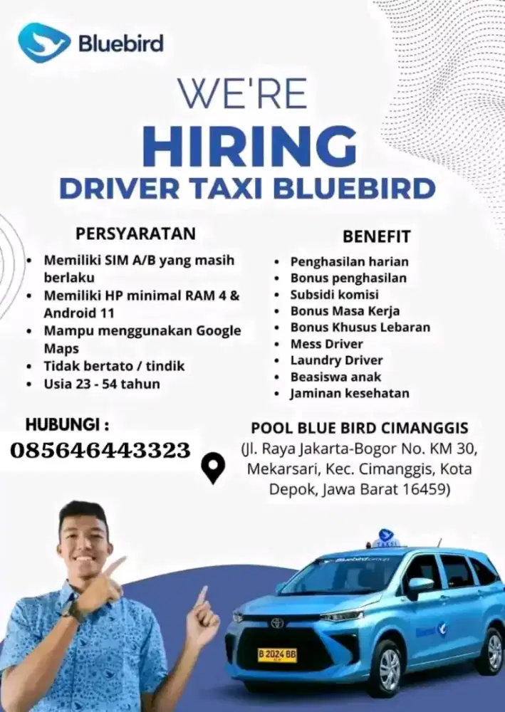 Loker Driver Taxi Blubird