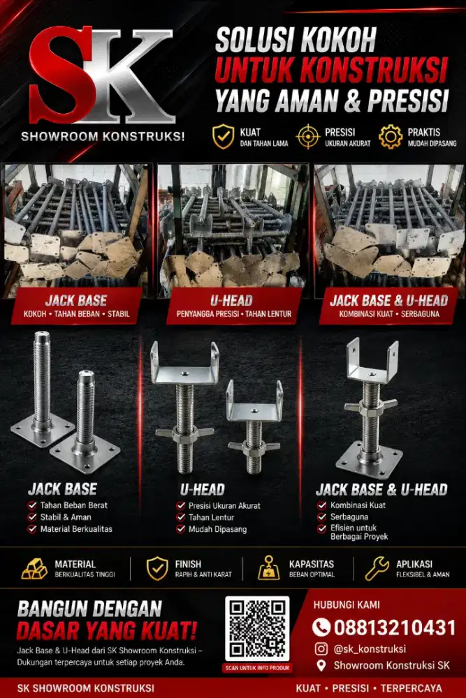 U-Head & Jack Base , untuk scaffolding