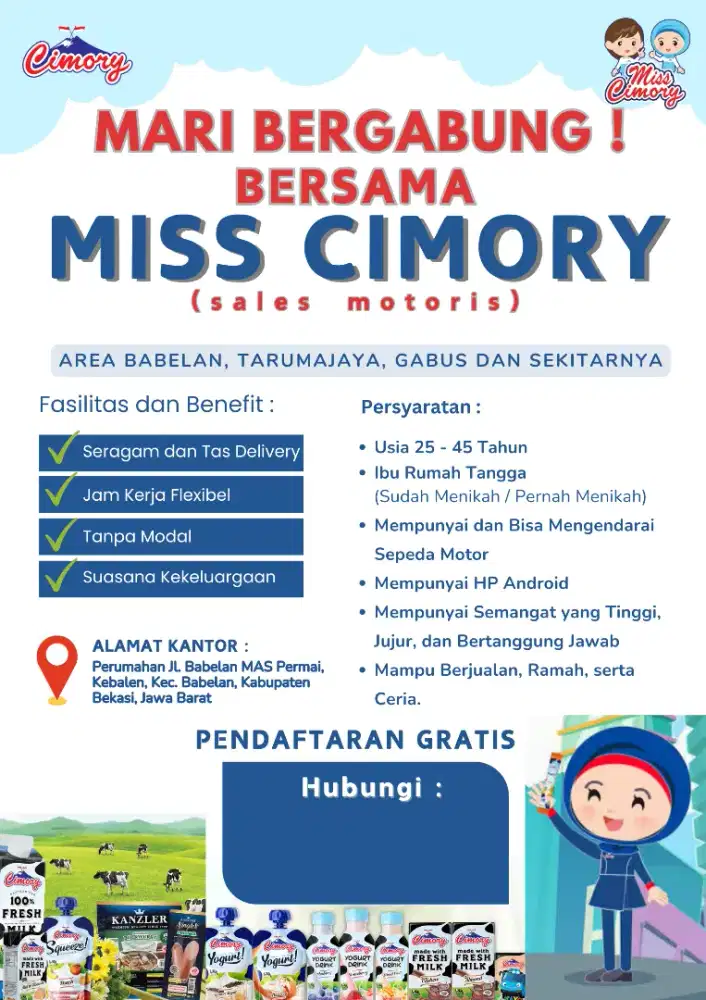Ayo bergabung menjadi miss cimory