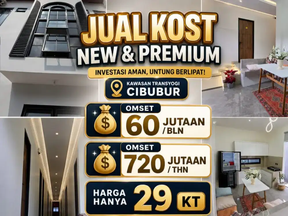 JUAL KOST KOSAN DEKAT PINTU TOL CIMANGGIS CIBITUNG TRANSYOGI CIBUBUR