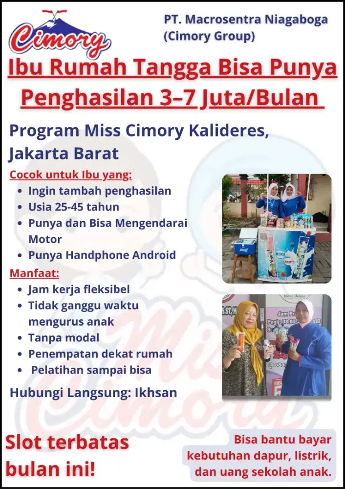 Penghasilan Tambahan Miss Cimory