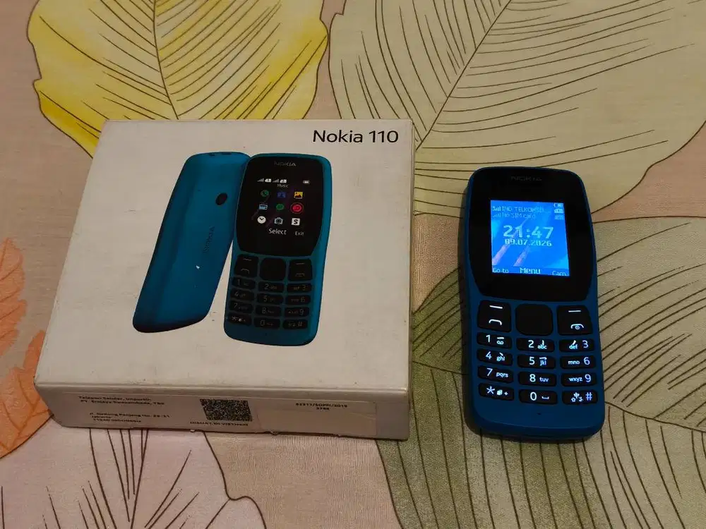 Nokia 110 2019 Warna Blue Dual SIM Fullset Second Original Gan