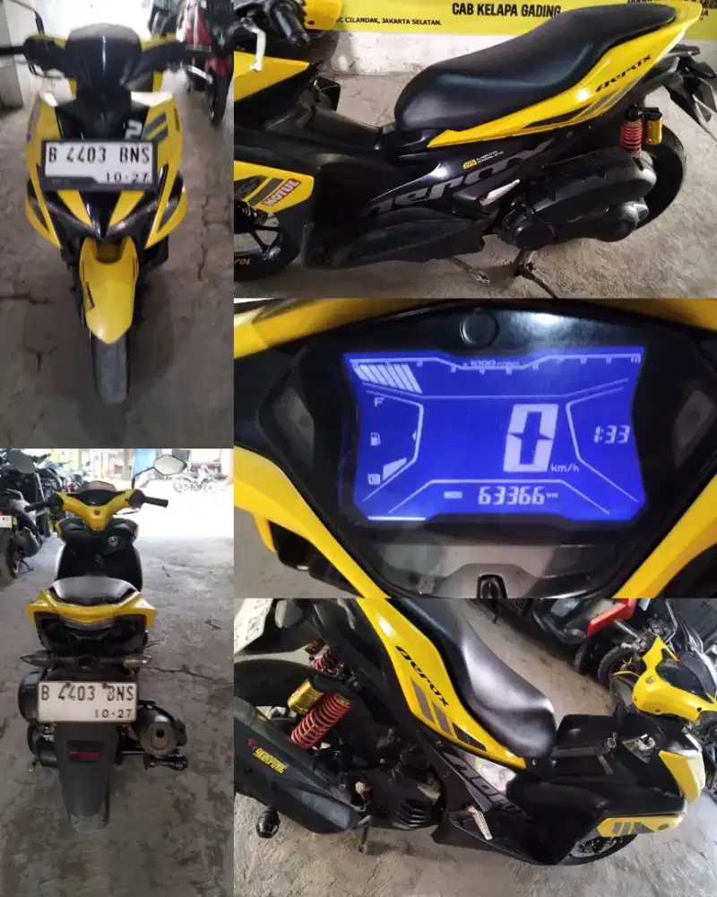 Yamaha aerox  155 th.2017 b.dki mesin halus