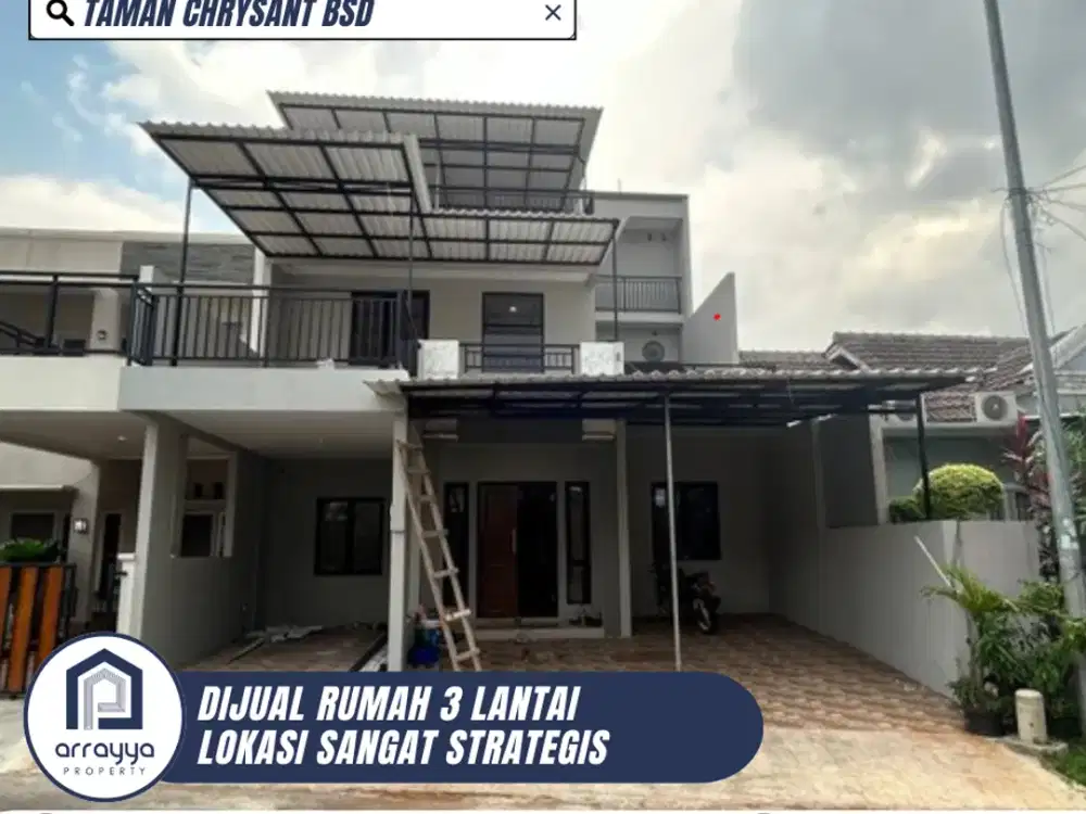 DIJUAL RUMAH CANTIK 3 LANTAI TAMAN CHRYSANT 1 (MRB50)