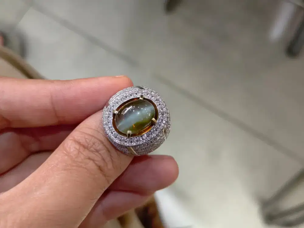 Jual Cincin Natural Cat's Eye Alexandrite ( Chrisoberyl )
