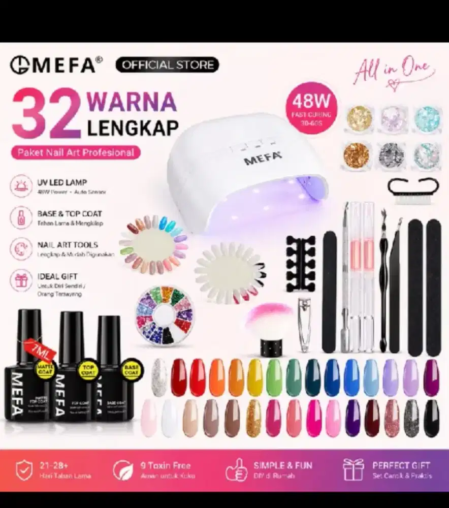 DiJual Nail Art Lengkap merek MEFA