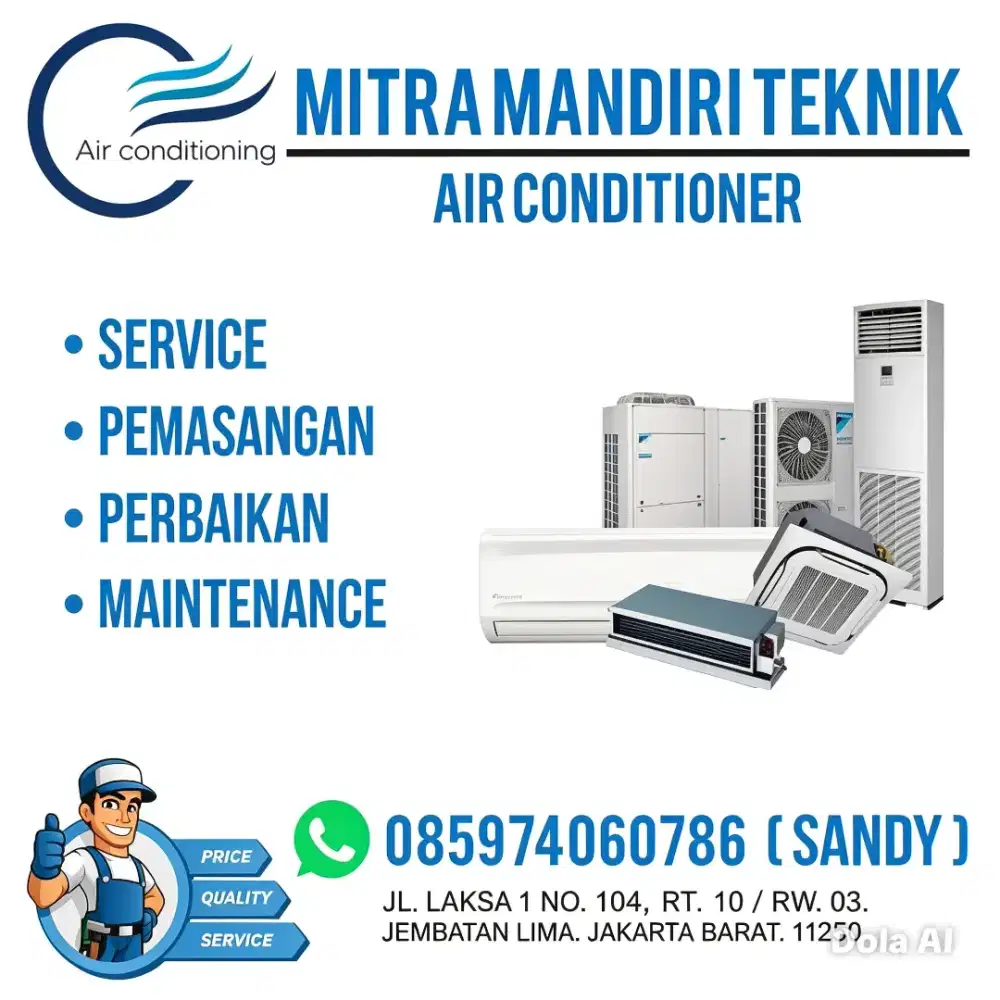 Jasa Pemasangan, Bongkar pasang, Service, Perbaikan, Jual & Beli Ac