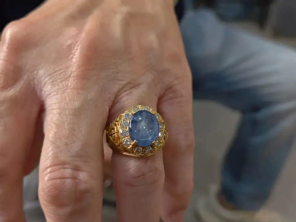Jual Cincin Natural Blue Sapphire ( Corundum )