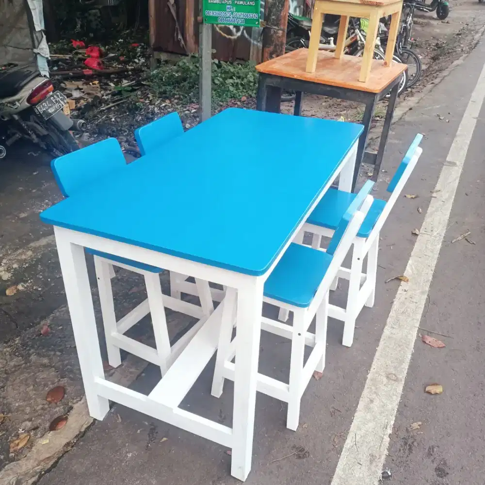 Jual satu set meja bar kayu jati belanda
