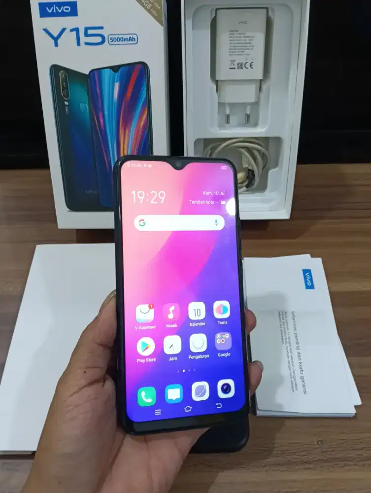 Vivo Y15 ram 4/64gb Seken murah dan lengkap