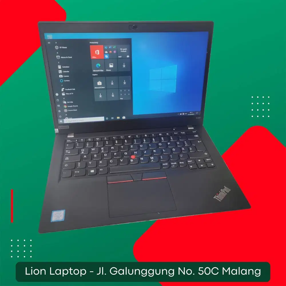 RAM 16GB SSD 256GB Core i5 Gen 8 Slim Lenovo Thinkpad X390 [10|07]