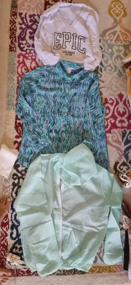 Paket Vest, Kemeja, Jaket sport/anti angin