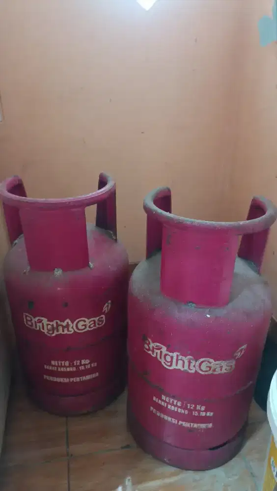 Tabung gas 12kg kosong bright gas pink