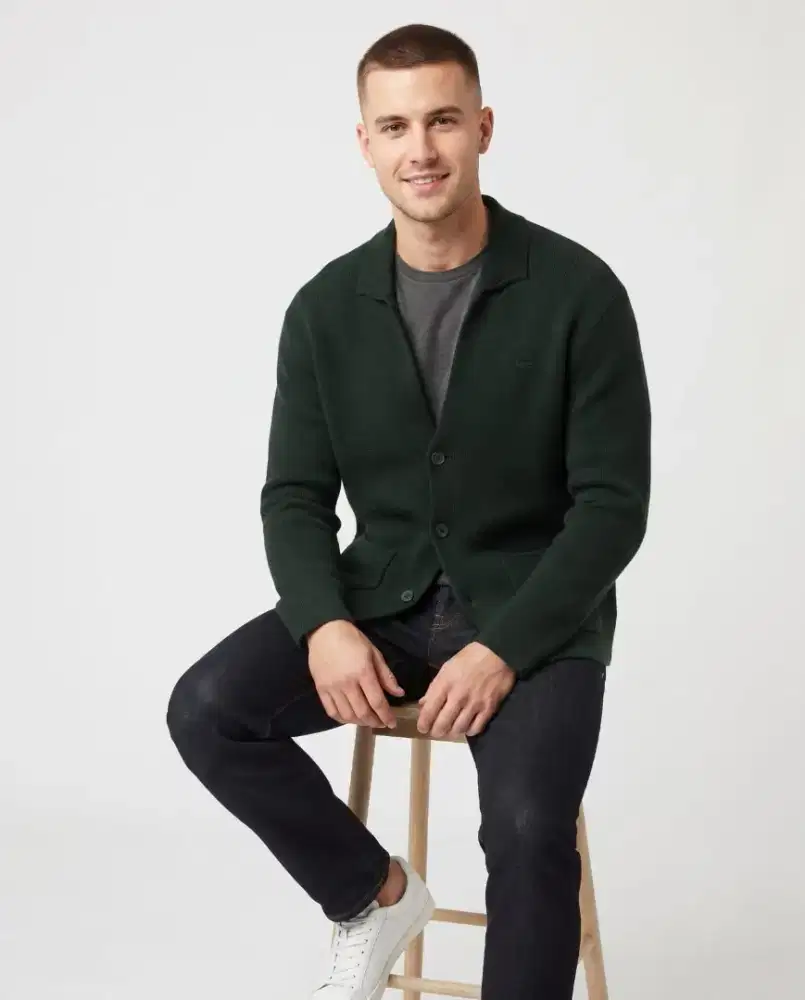 Jas pria Lacoste knitwear Size No.5 colour Green