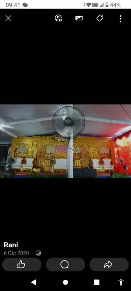 Menyewakan lampu dan kipas