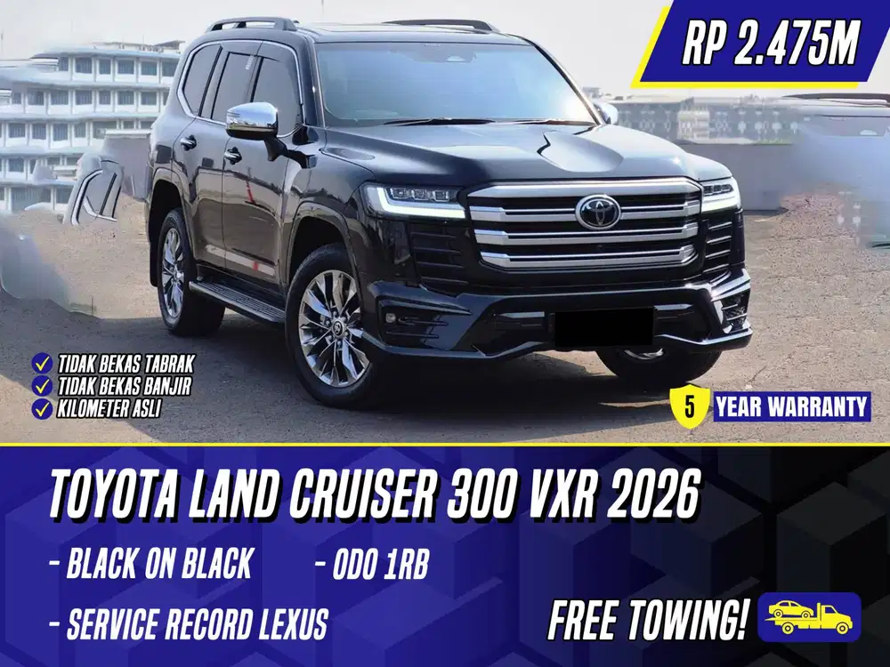 Toyota Land Cruiser 300 VXR 2026 NIK 2025 Black Hitam LC LC300 300VXR
