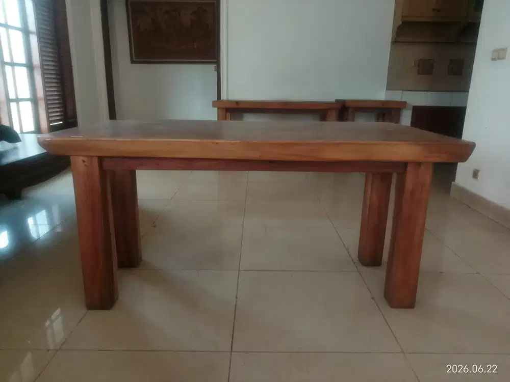 2 buah Meja jati