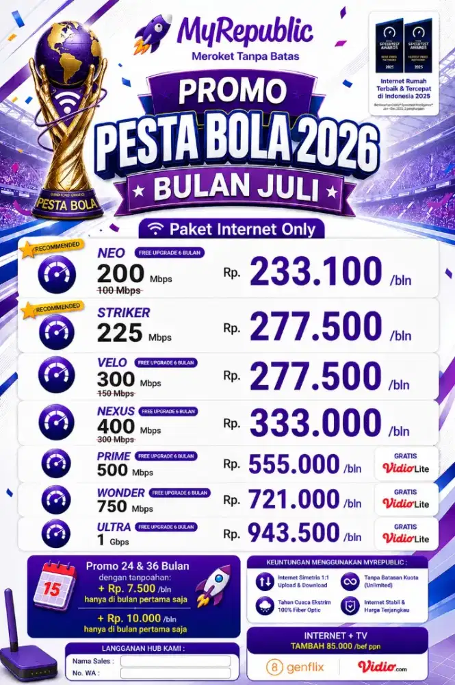 Jasa pemasangan wifi my republic