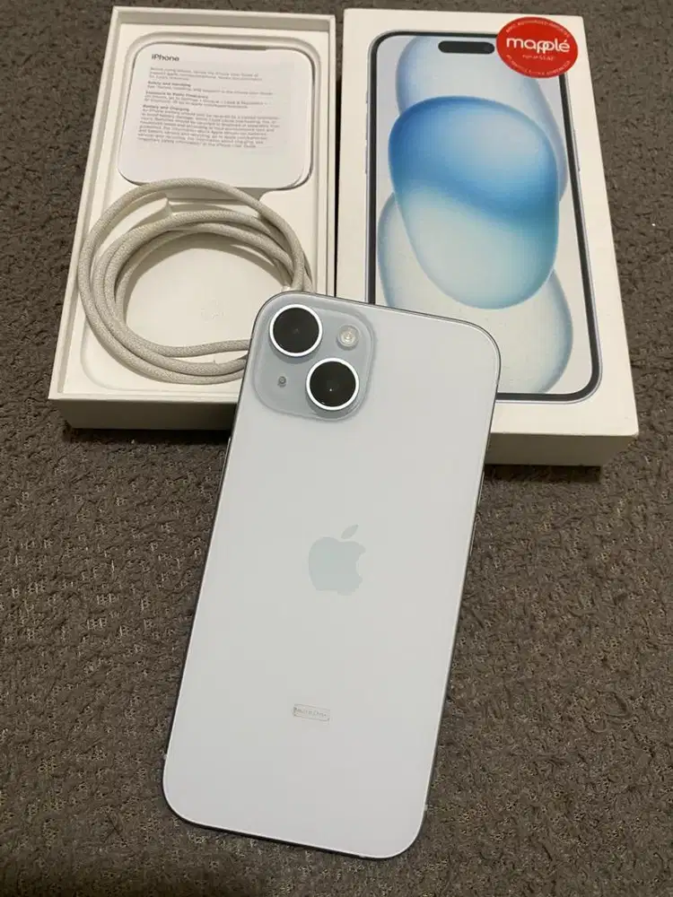 Di Jual  Iphone 15 128 GB Digimap Blue Garansi ON Februari 2027
