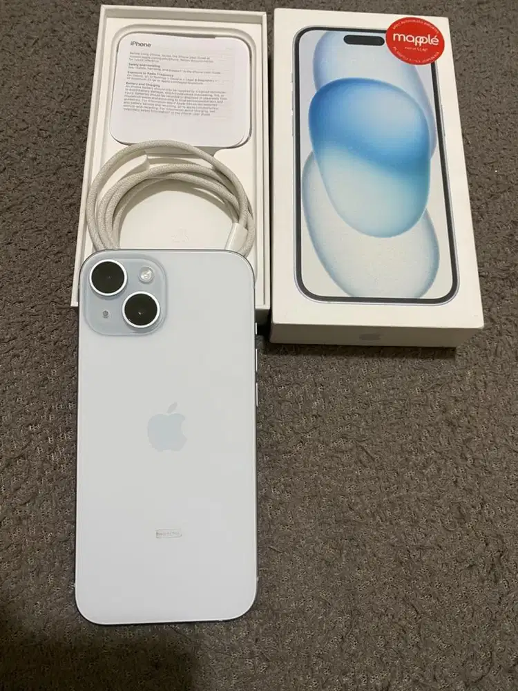 Di Jual  Iphone 15 128 GB Digimap Blue Garansi ON Februari 2027