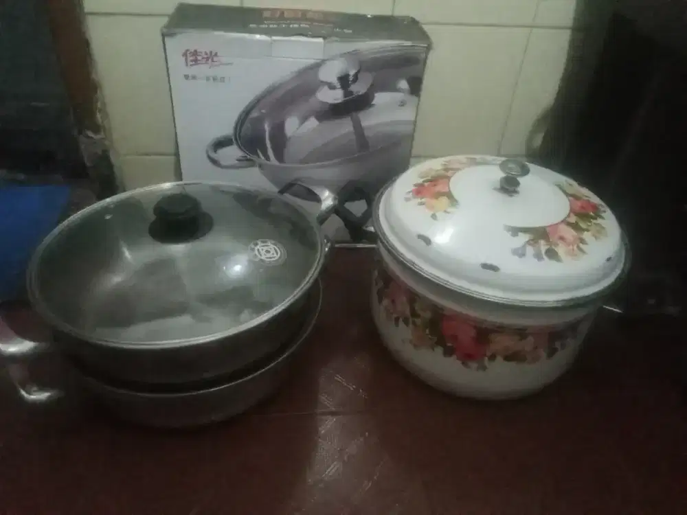 Borongan panci serbaguna stainless