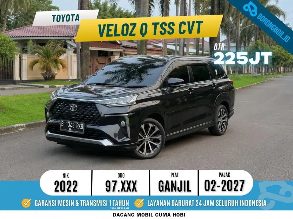 [TERMURAH] TOYOTA AVANZA VELOZ 1.5 Q TSS AT 2022 HITAM