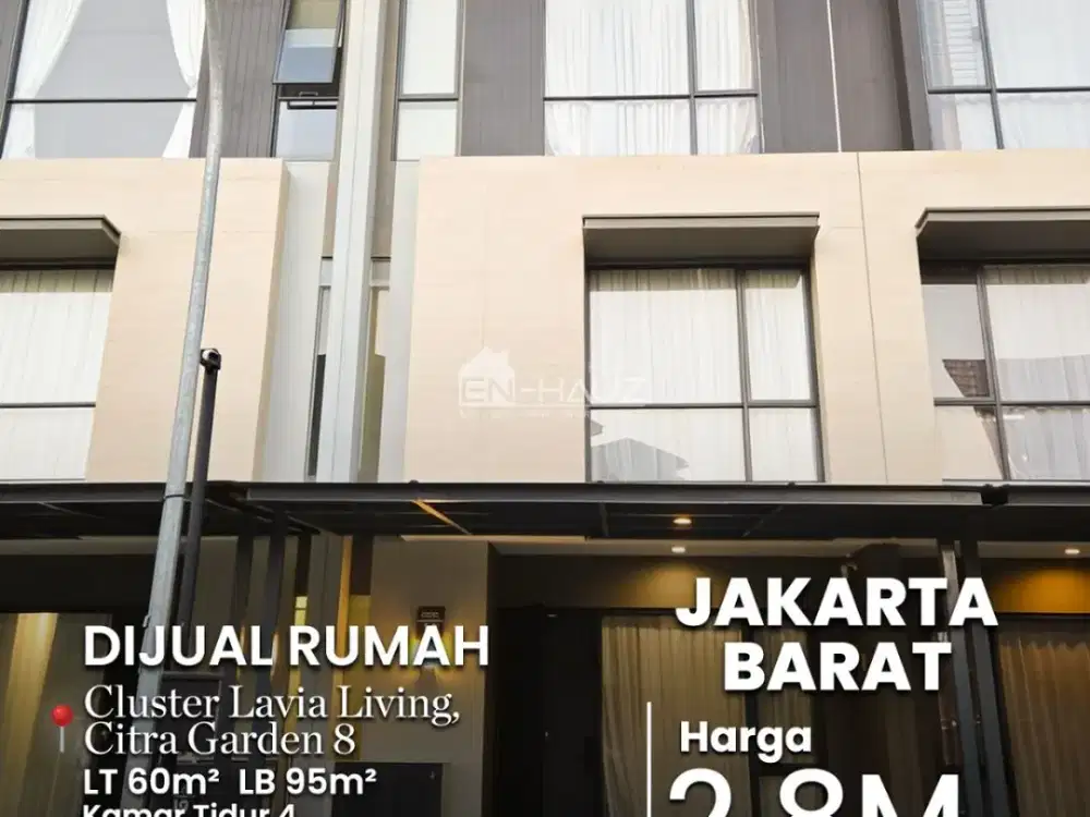 (MC) DIJUAL RUMAH CLUSTER LAVIA LIVING CITRA GARDEN 8, JAKARTA BARAT