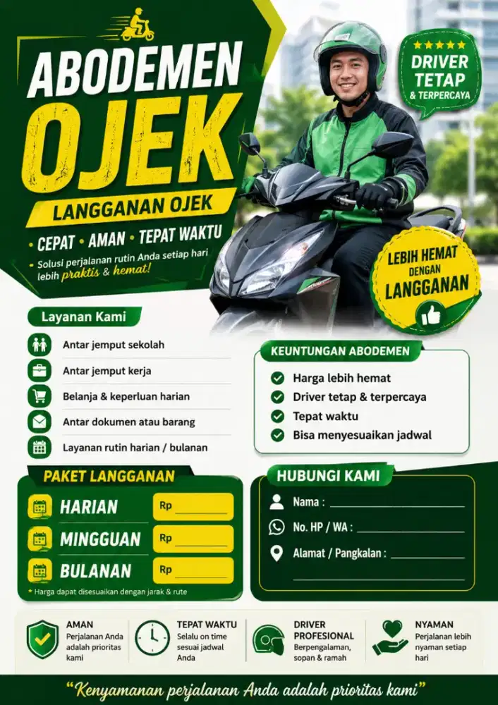 Abudemen Ojek Terpecaya