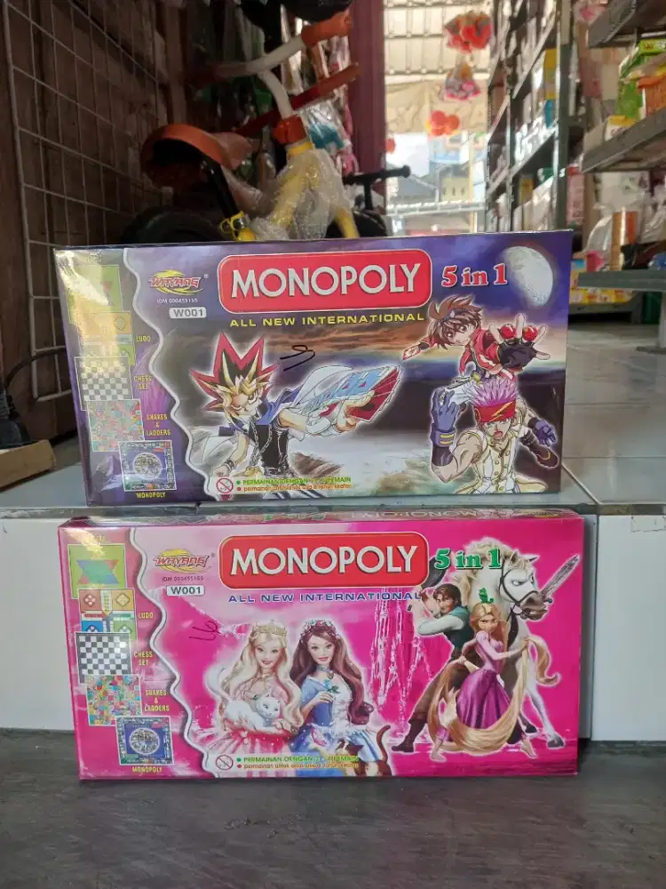 Mainan anak monopoli besar 5 in 1