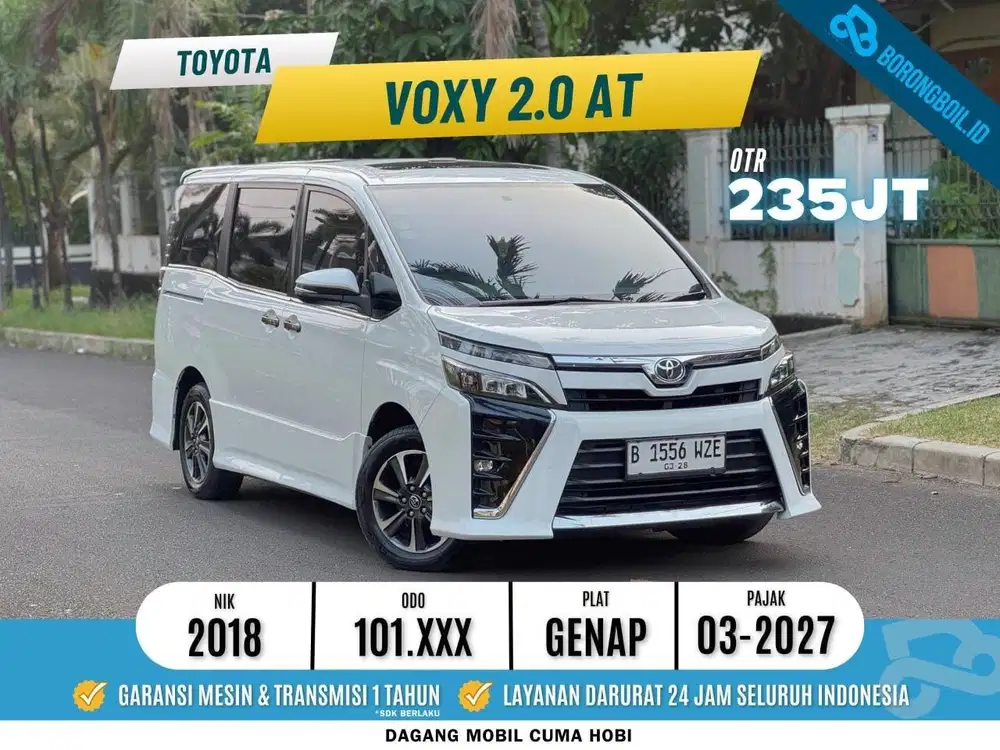 TERMURAH TANGAN PERTAMA TOYOTA VOXY 2.0 AT 2018 PUTIH LOW KM FULLSET