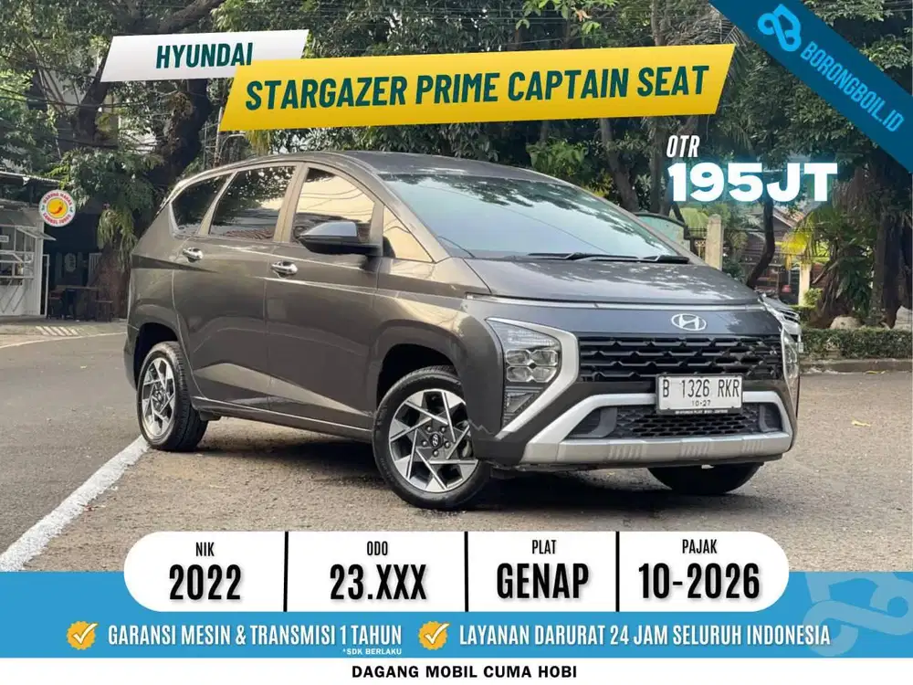 Low KM Alert! Hyundai Stargazer Prime Capt Seat Metik 2022 Abu