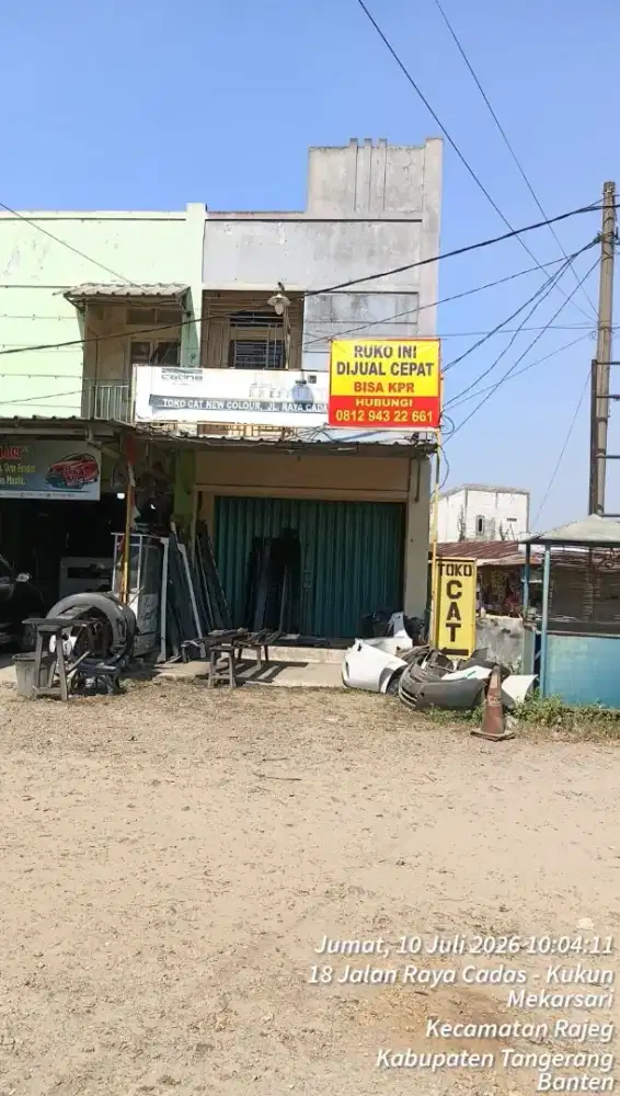 DI CEPAT RUKO 2 LT. PINGGIR JALAN RAYA RAJEG KUKUN BATAVIA