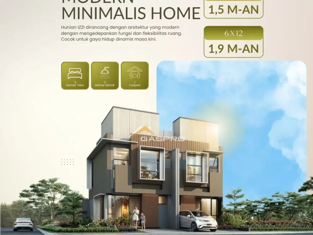 RUMAH TERBARU TERMURAH & LOKASI MEWAH DI CLUSTER IZZI  SINARMASLAND BSD CITY KPR NON DP!