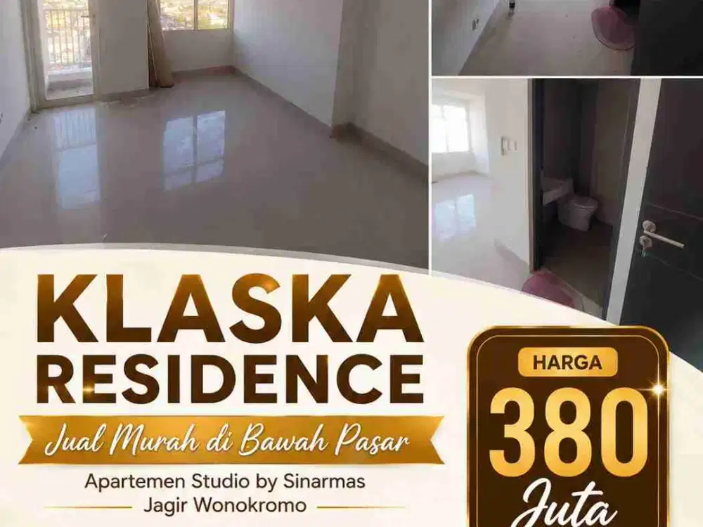 KLASKA RESIDENCE TERMURAH ‼Bawah Pasar Apartemen Studio dekat Stasiun Wonokromo