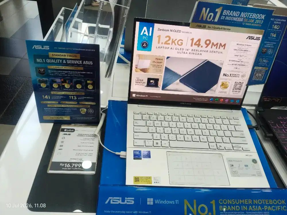 Kredit Laptop Asus Zenbook 14inch OLED. cicilan tanpa DP, Syarat KTP